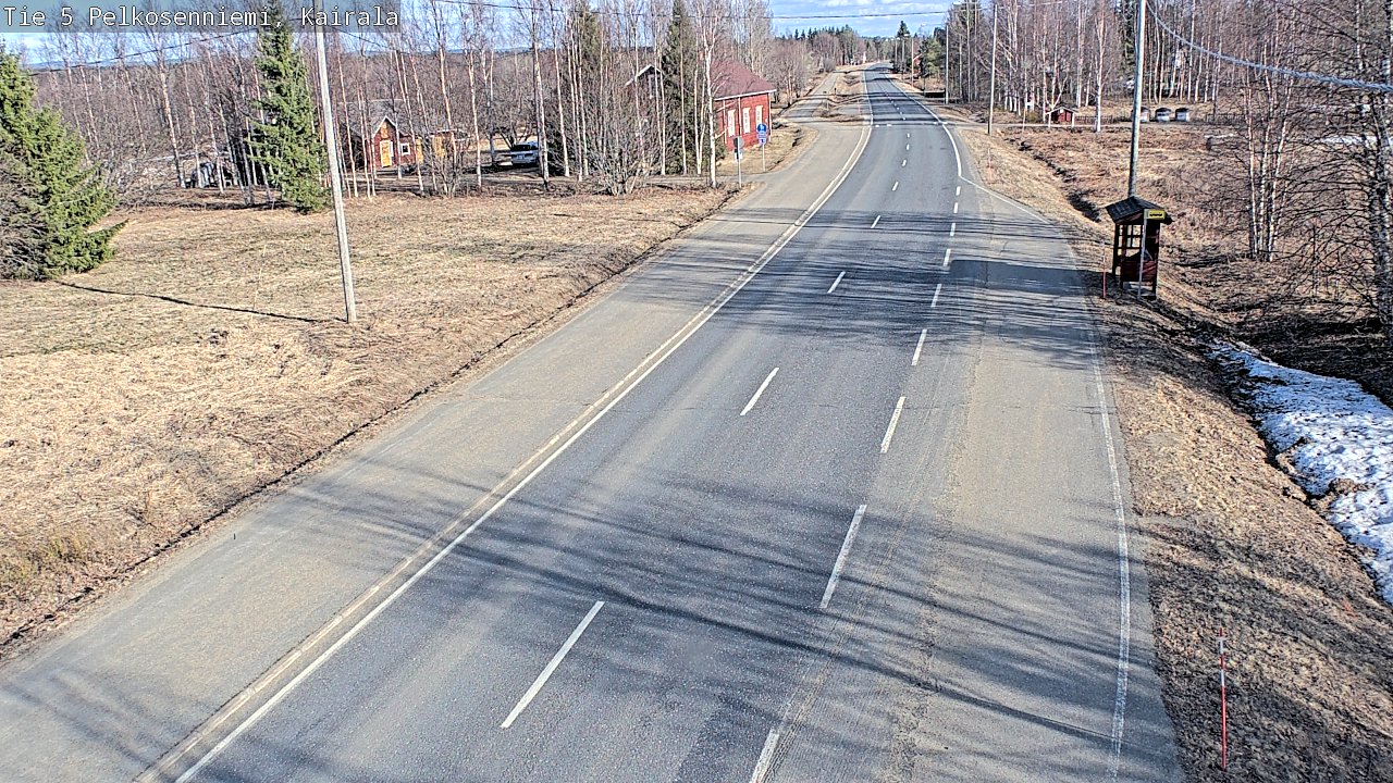 Weather Camera Image Väg 5 Pelkosenniemi, Kairala, Pelkosenniemi, Lappi
