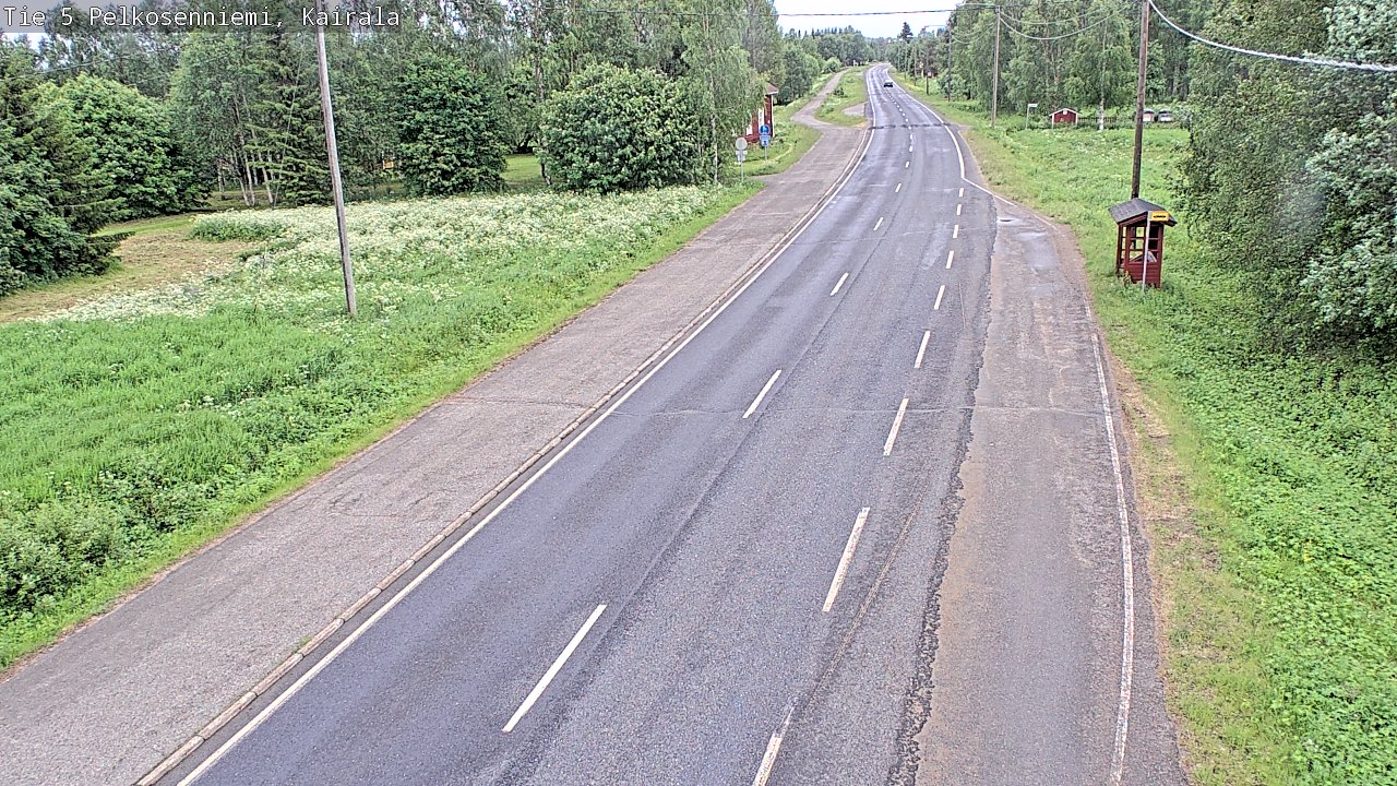 Weather Camera Image Väg 5 Pelkosenniemi, Kairala, Pelkosenniemi, Lappi
