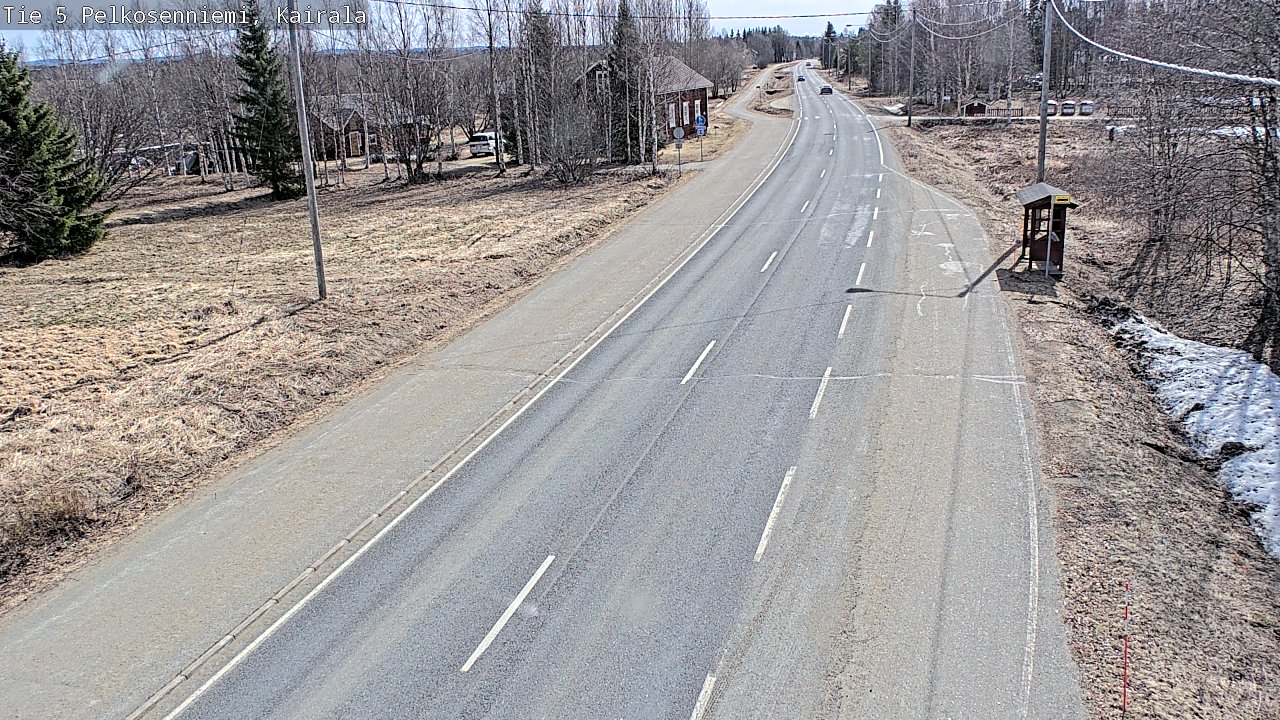 Weather Camera Image Väg 5 Pelkosenniemi, Kairala, Pelkosenniemi, Lappi