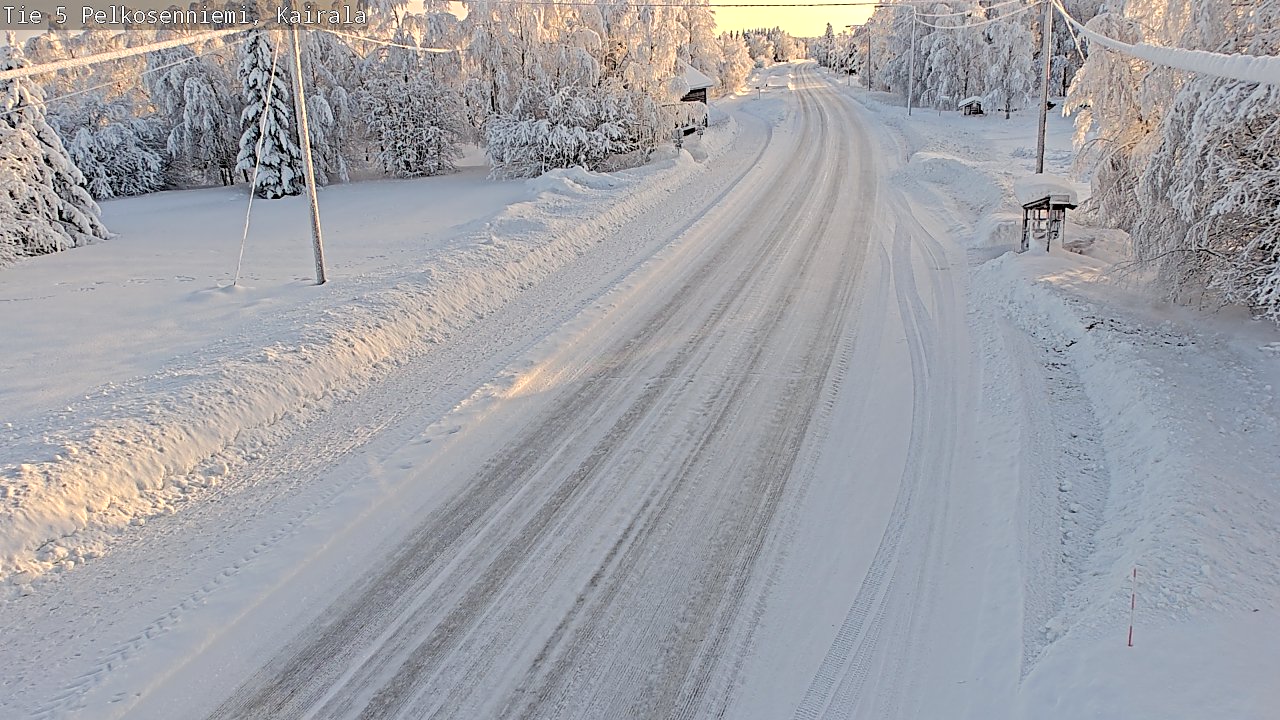 Weather Camera Image Road 5 Pelkosenniemi, Kairala, Pelkosenniemi, Lappi
