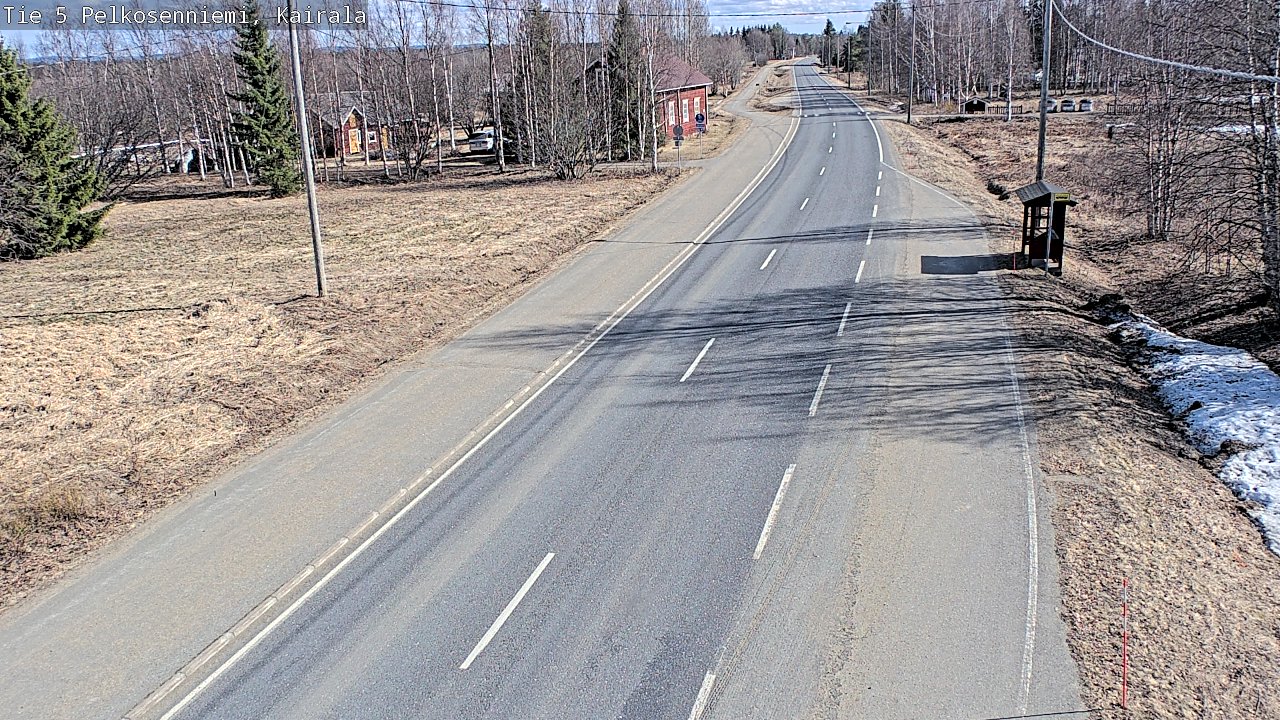 Weather Camera Image Väg 5 Pelkosenniemi, Kairala, Pelkosenniemi, Lappi