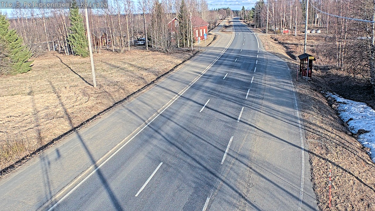 Weather Camera Image Väg 5 Pelkosenniemi, Kairala, Pelkosenniemi, Lappi