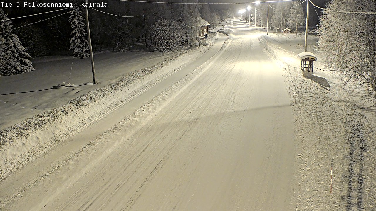 Weather Camera Image Road 5 Pelkosenniemi, Kairala, Pelkosenniemi, Lappi