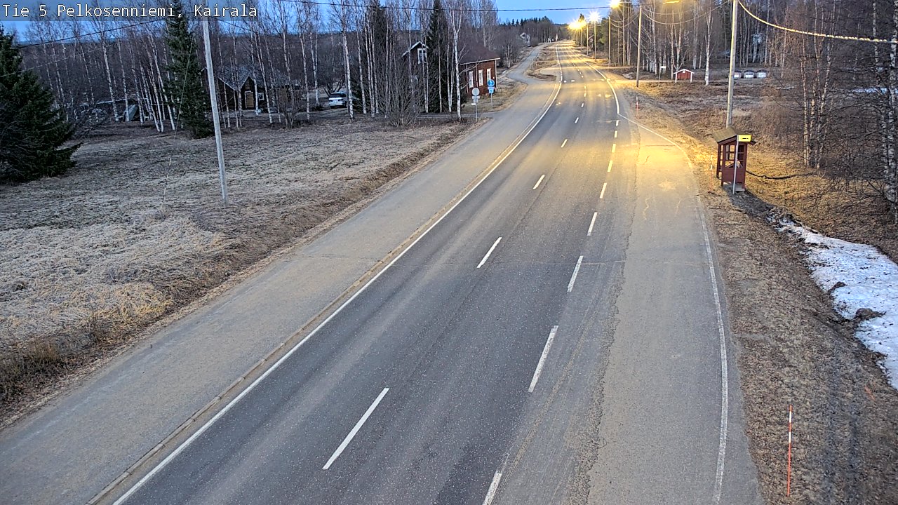 Weather Camera Image Road 5 Pelkosenniemi, Kairala, Pelkosenniemi, Lappi
