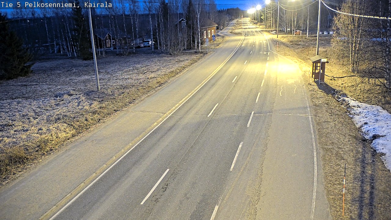 Weather Camera Image Väg 5 Pelkosenniemi, Kairala, Pelkosenniemi, Lappi