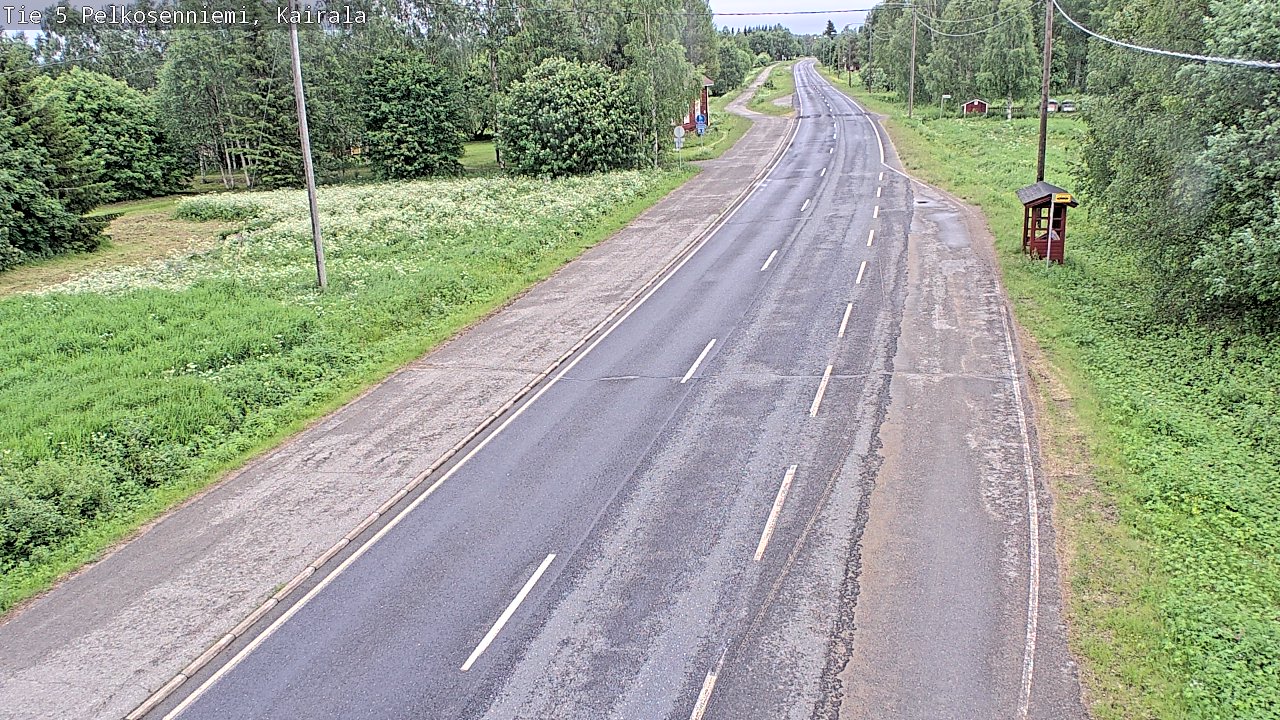 Weather Camera Image Väg 5 Pelkosenniemi, Kairala, Pelkosenniemi, Lappi