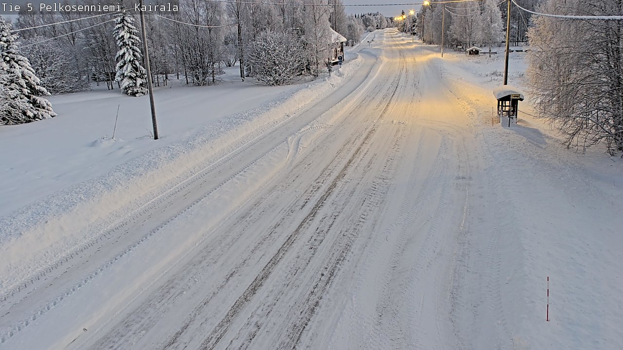Weather Camera Image Väg 5 Pelkosenniemi, Kairala, Pelkosenniemi, Lappi