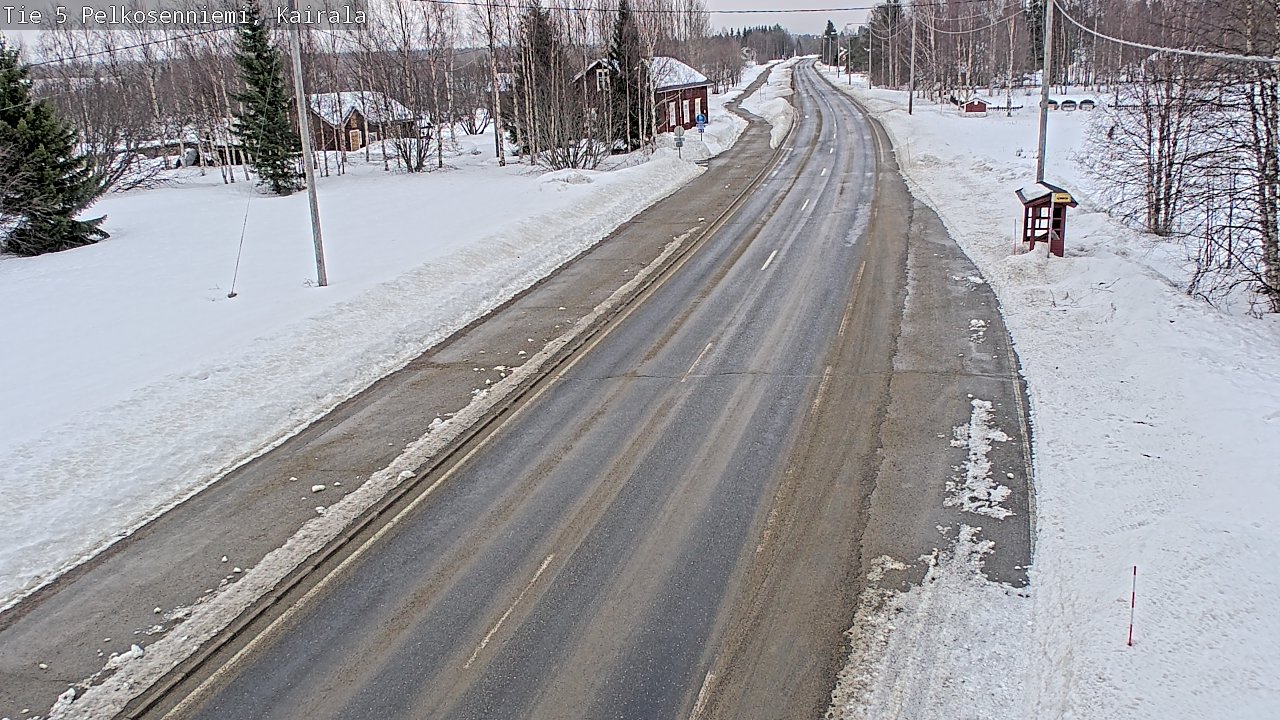 Weather Camera Image Road 5 Pelkosenniemi, Kairala, Pelkosenniemi, Lappi
