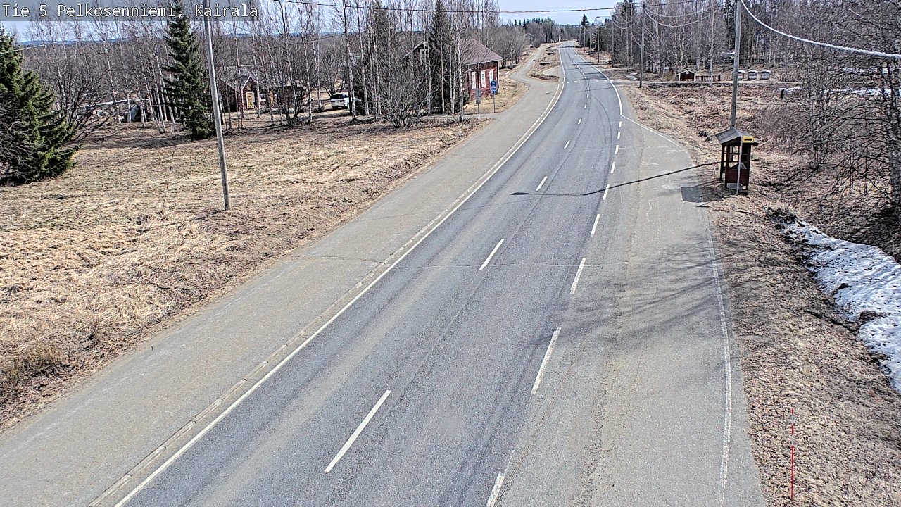 Weather Camera Image Väg 5 Pelkosenniemi, Kairala, Pelkosenniemi, Lappi