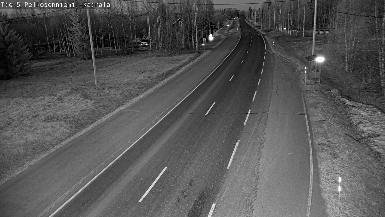 Weather Camera Image Road 5 Pelkosenniemi, Kairala, Pelkosenniemi, Lappi
