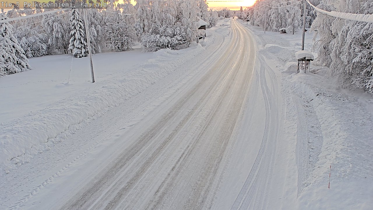 Weather Camera Image Road 5 Pelkosenniemi, Kairala, Pelkosenniemi, Lappi