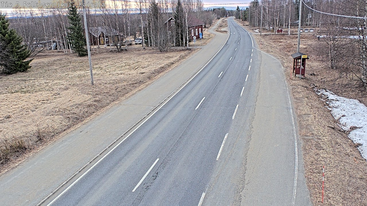 Weather Camera Image Väg 5 Pelkosenniemi, Kairala, Pelkosenniemi, Lappi