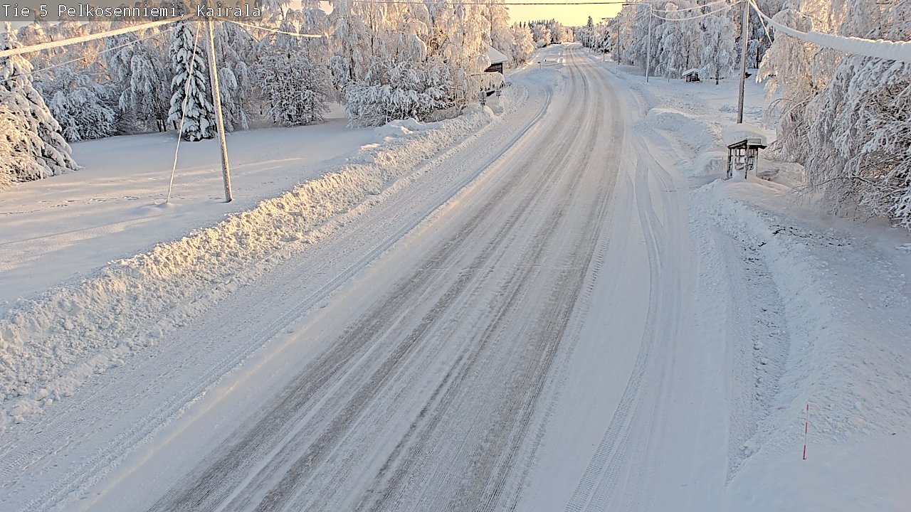 Weather Camera Image Road 5 Pelkosenniemi, Kairala, Pelkosenniemi, Lappi