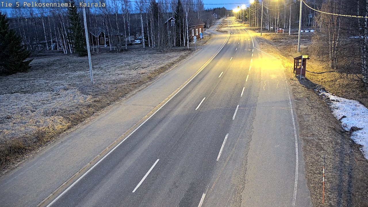 Weather Camera Image Road 5 Pelkosenniemi, Kairala, Pelkosenniemi, Lappi