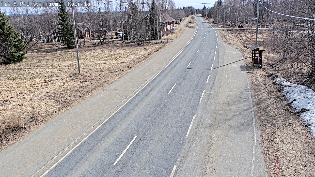 Weather Camera Image Väg 5 Pelkosenniemi, Kairala, Pelkosenniemi, Lappi