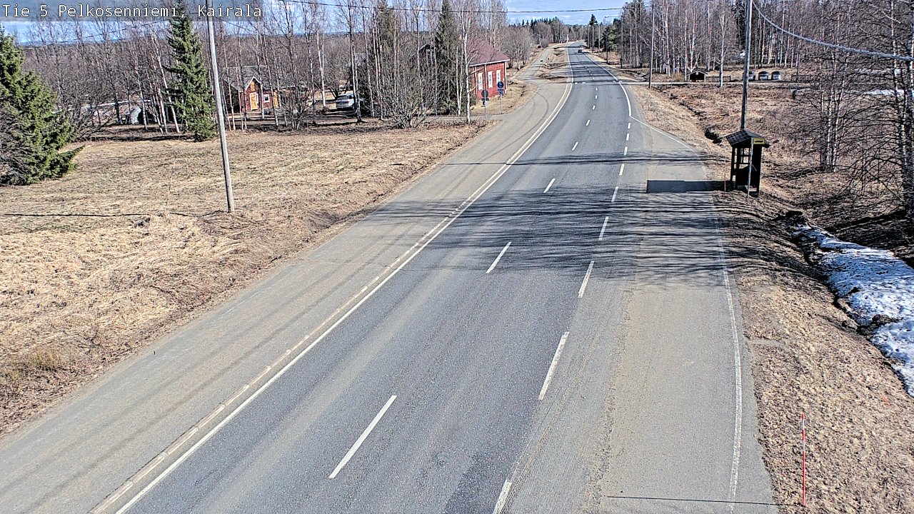 Weather Camera Image Väg 5 Pelkosenniemi, Kairala, Pelkosenniemi, Lappi