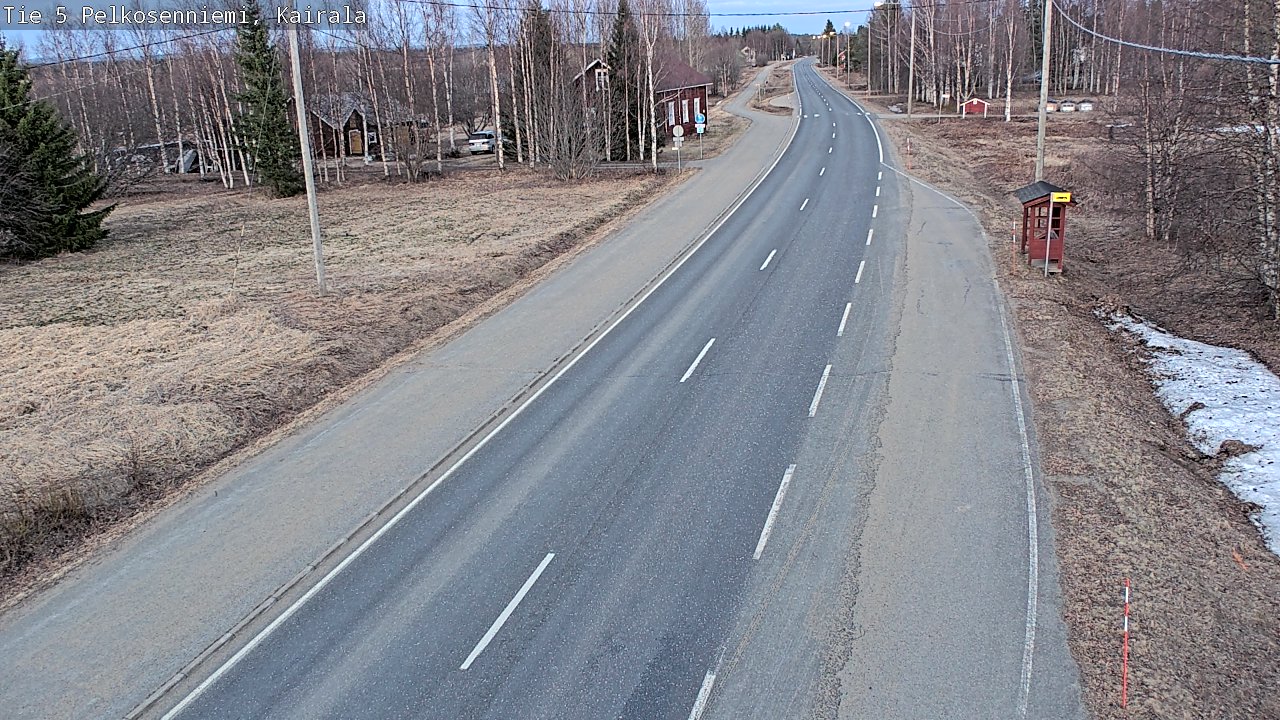 Weather Camera Image Road 5 Pelkosenniemi, Kairala, Pelkosenniemi, Lappi