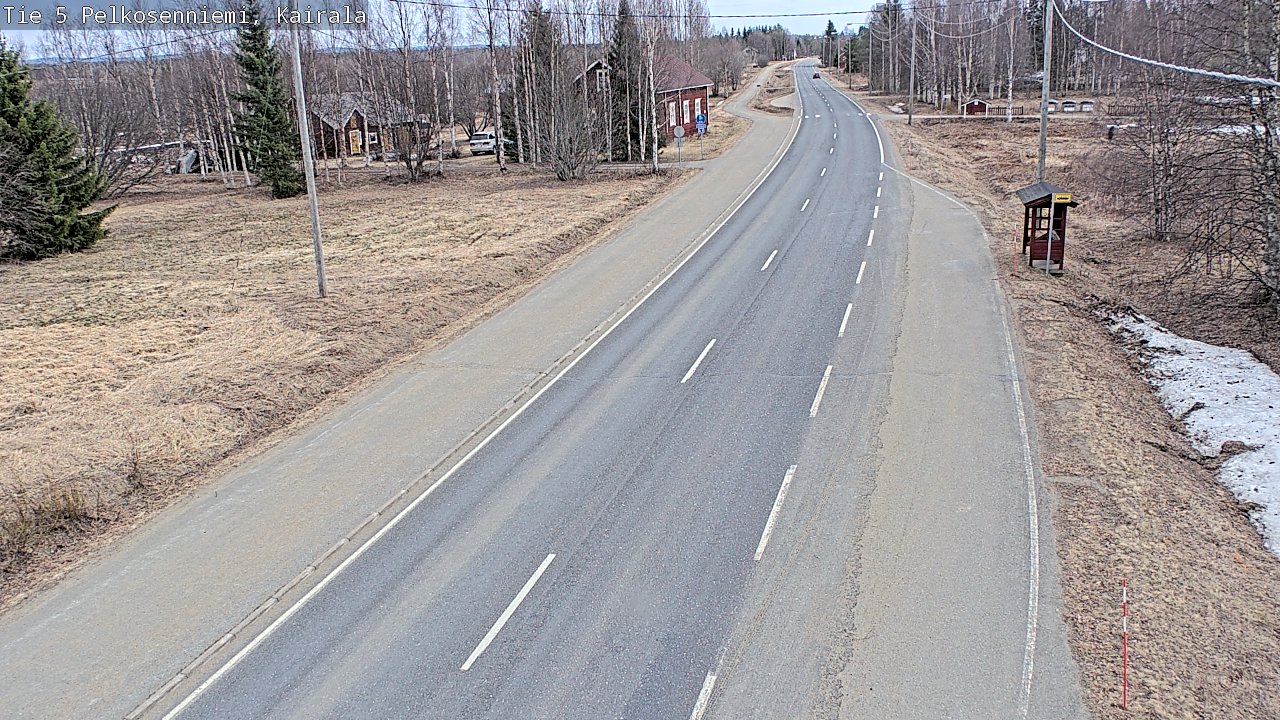 Weather Camera Image Väg 5 Pelkosenniemi, Kairala, Pelkosenniemi, Lappi