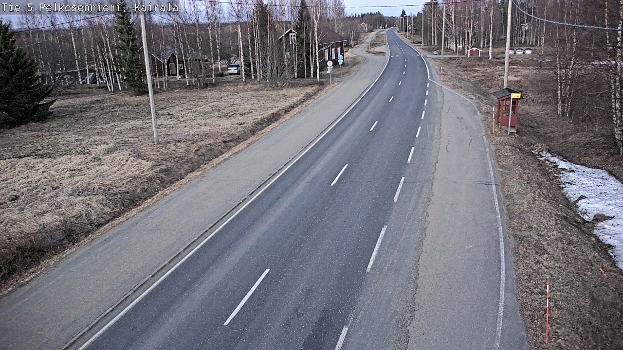 Weather Camera Image Road 5 Pelkosenniemi, Kairala, Pelkosenniemi, Lappi