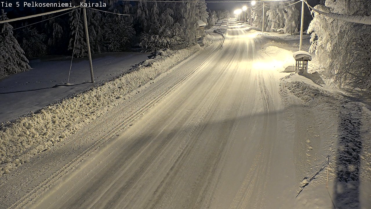 Weather Camera Image Road 5 Pelkosenniemi, Kairala, Pelkosenniemi, Lappi