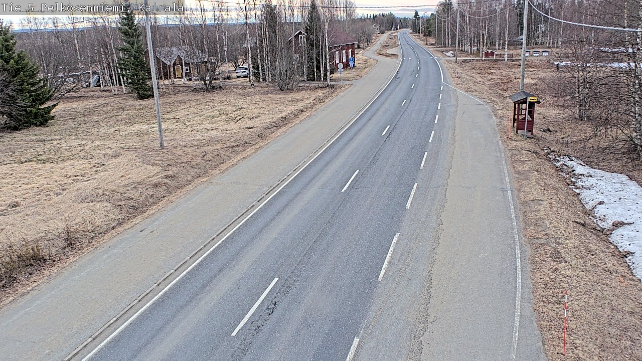 Weather Camera Image Väg 5 Pelkosenniemi, Kairala, Pelkosenniemi, Lappi