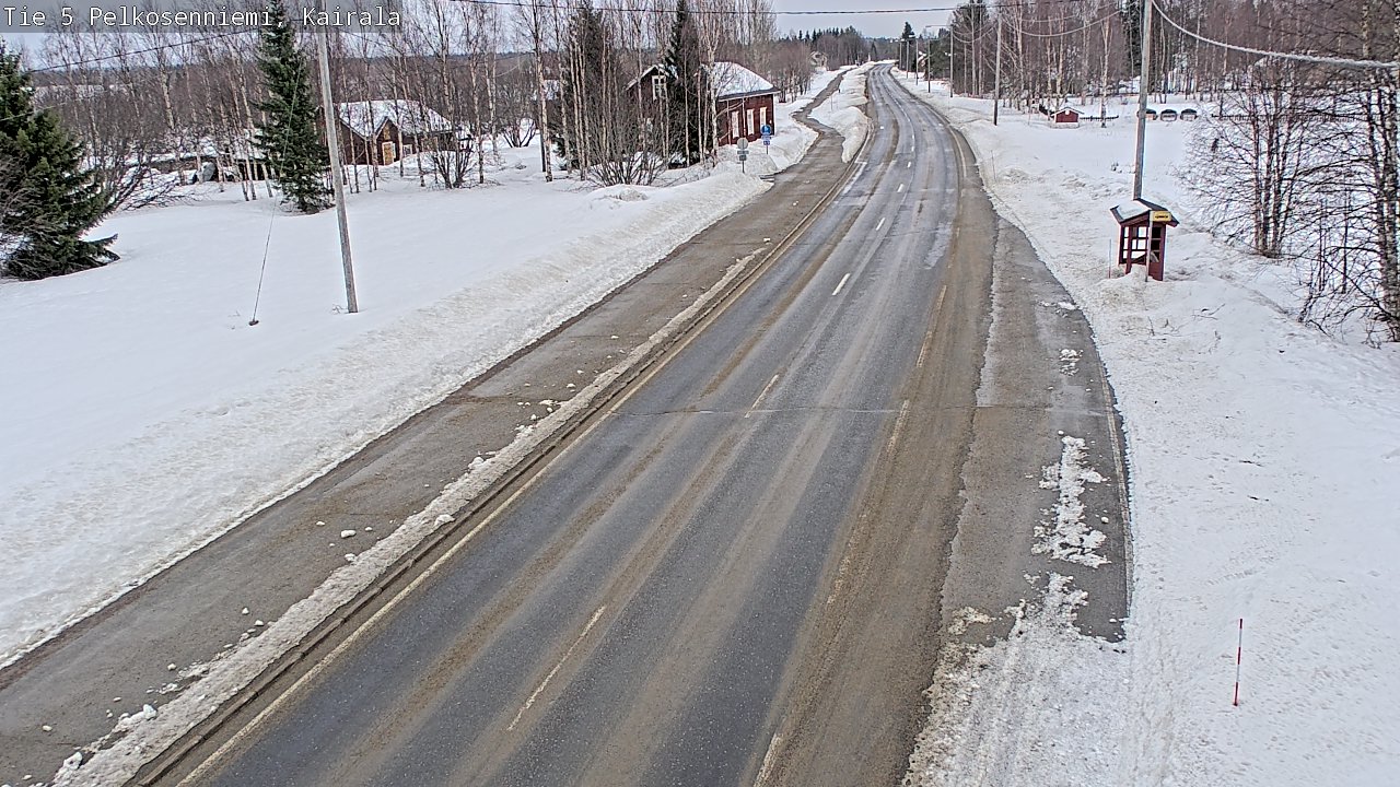 Weather Camera Image Väg 5 Pelkosenniemi, Kairala, Pelkosenniemi, Lappi