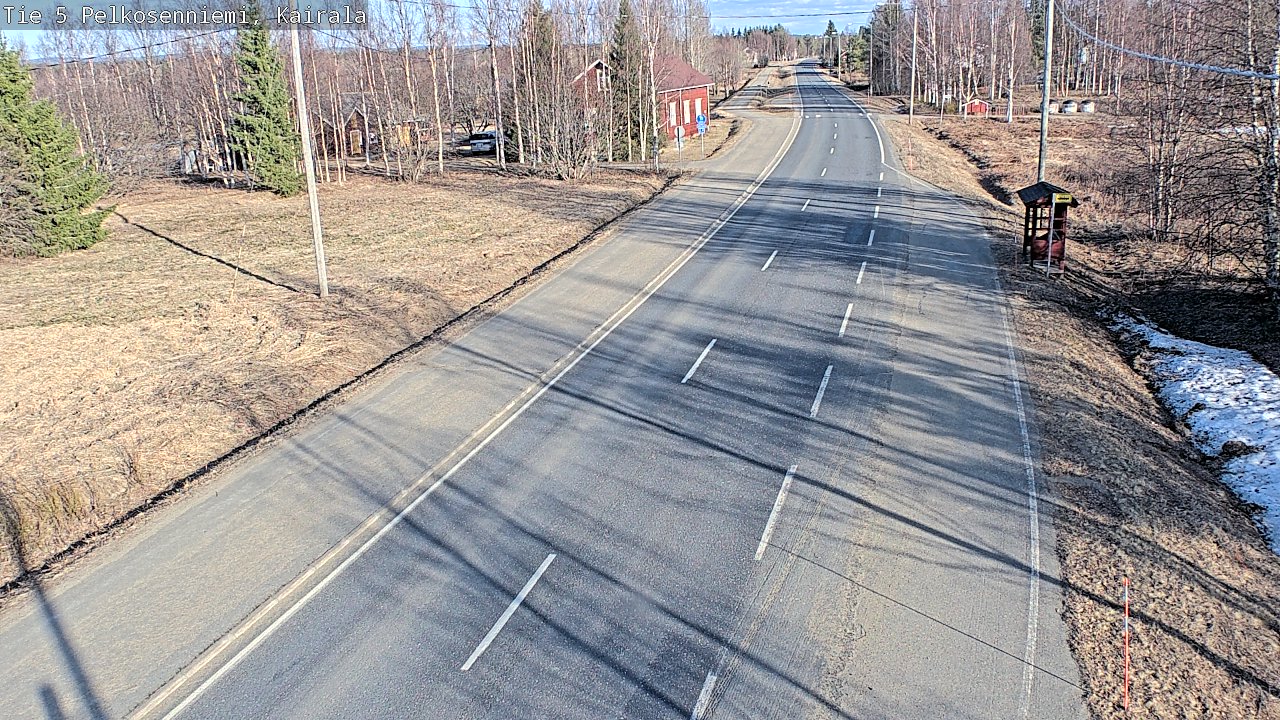 Weather Camera Image Väg 5 Pelkosenniemi, Kairala, Pelkosenniemi, Lappi