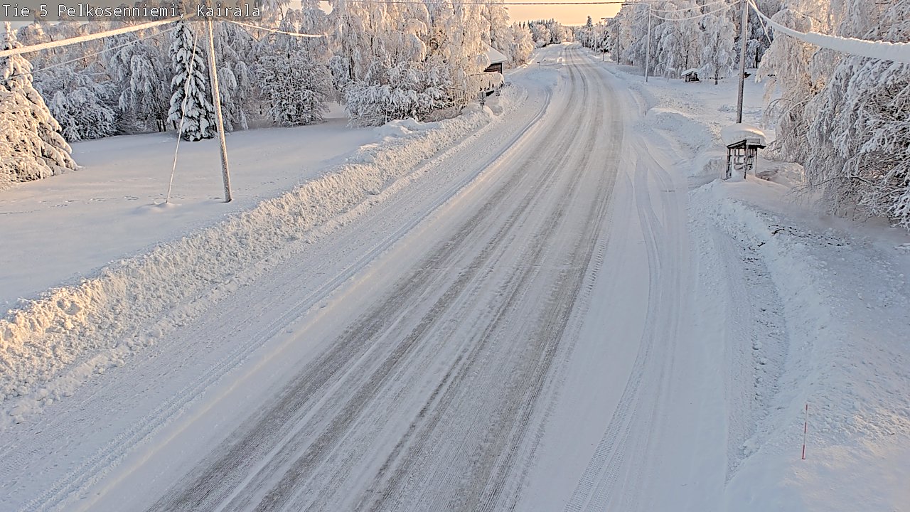 Weather Camera Image Road 5 Pelkosenniemi, Kairala, Pelkosenniemi, Lappi