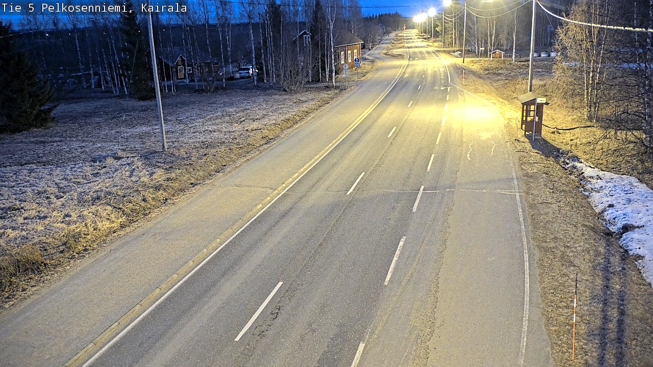 Weather Camera Image Väg 5 Pelkosenniemi, Kairala, Pelkosenniemi, Lappi