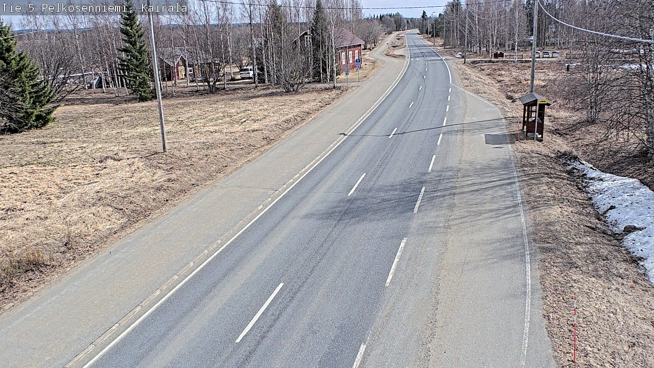Weather Camera Image Väg 5 Pelkosenniemi, Kairala, Pelkosenniemi, Lappi