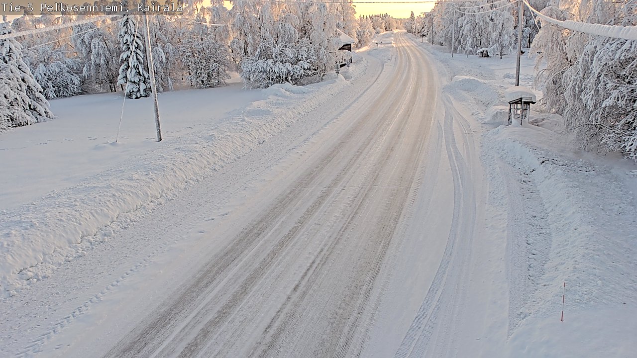 Weather Camera Image Road 5 Pelkosenniemi, Kairala, Pelkosenniemi, Lappi