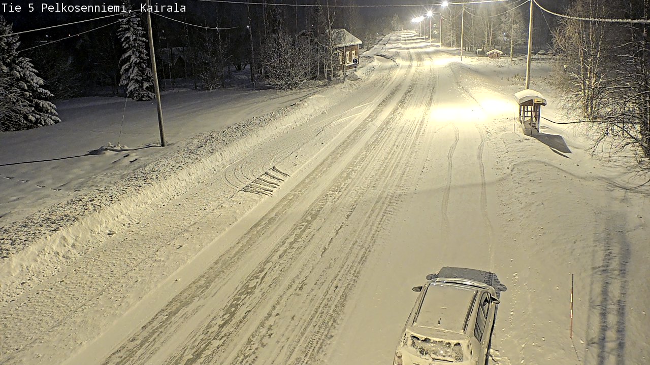 Weather Camera Image Road 5 Pelkosenniemi, Kairala, Pelkosenniemi, Lappi