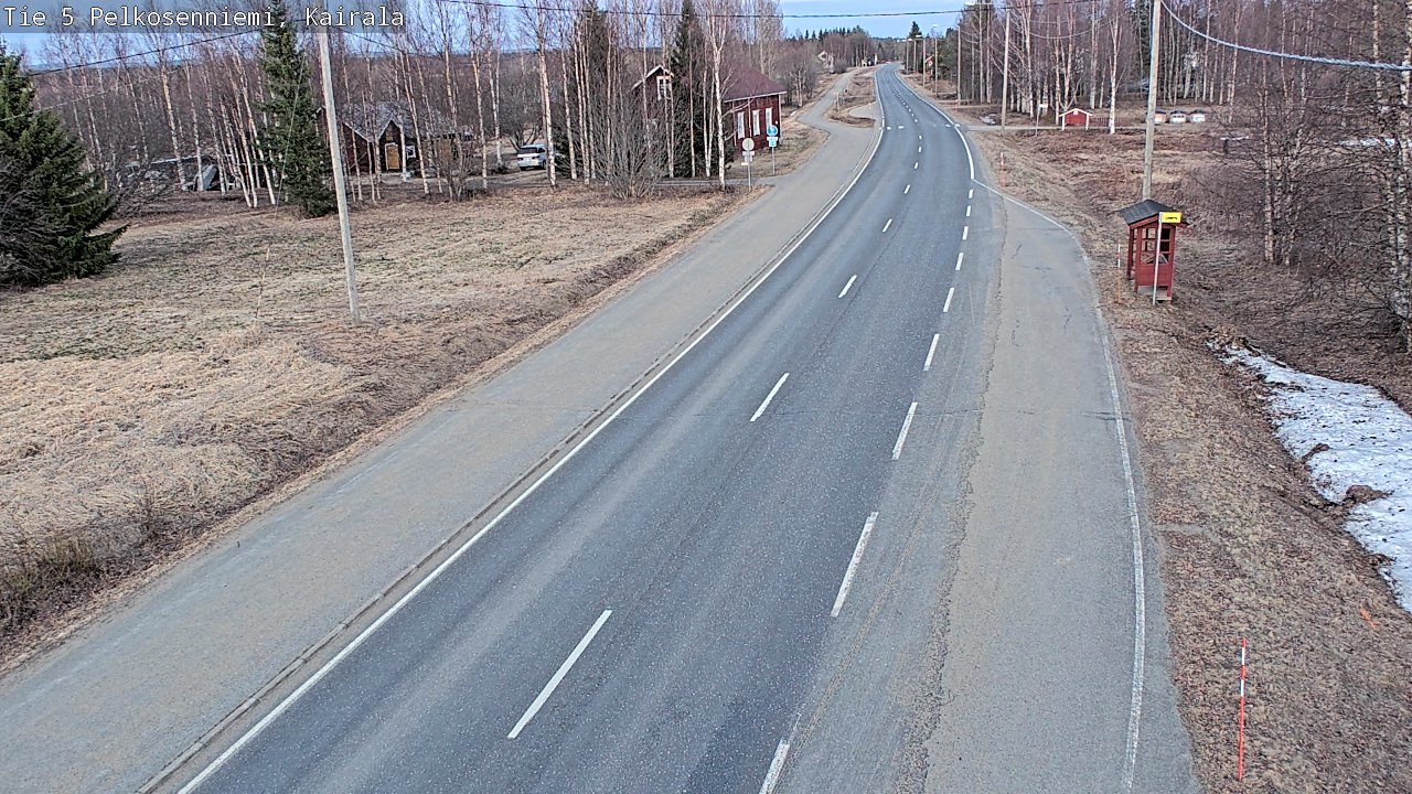 Weather Camera Image Road 5 Pelkosenniemi, Kairala, Pelkosenniemi, Lappi