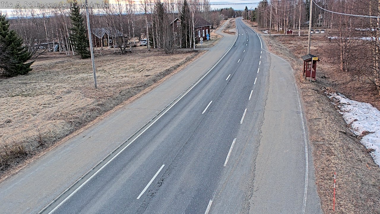 Weather Camera Image Väg 5 Pelkosenniemi, Kairala, Pelkosenniemi, Lappi