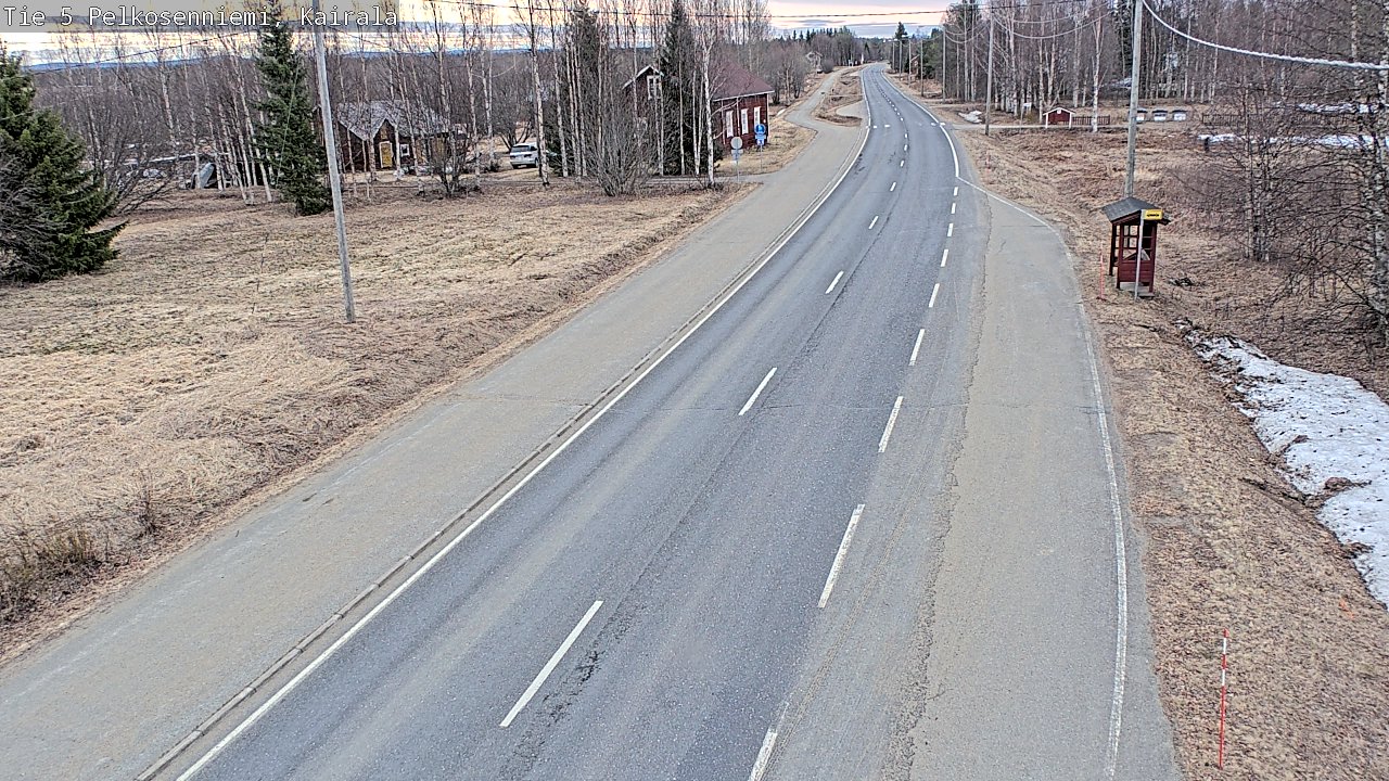 Weather Camera Image Väg 5 Pelkosenniemi, Kairala, Pelkosenniemi, Lappi