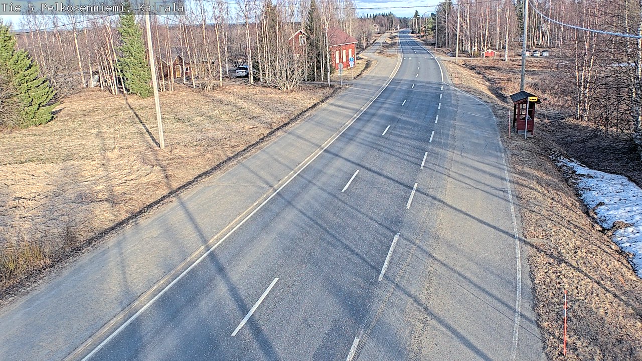 Weather Camera Image Väg 5 Pelkosenniemi, Kairala, Pelkosenniemi, Lappi