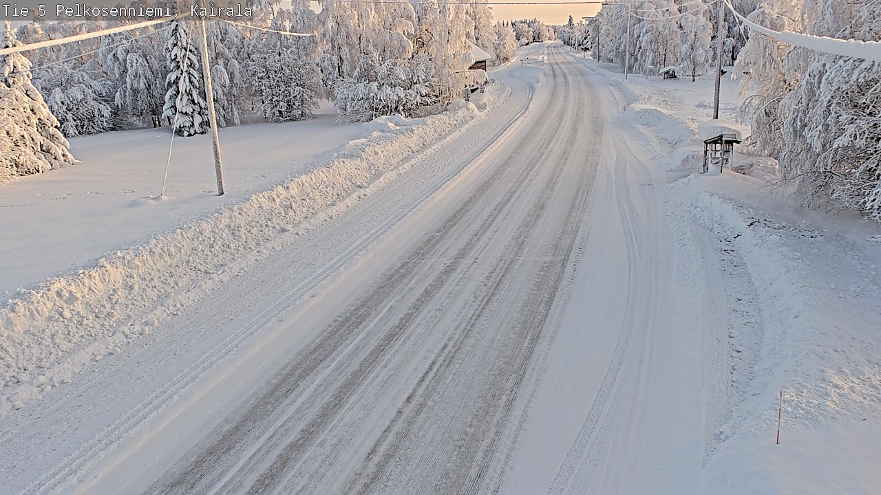 Weather Camera Image Road 5 Pelkosenniemi, Kairala, Pelkosenniemi, Lappi