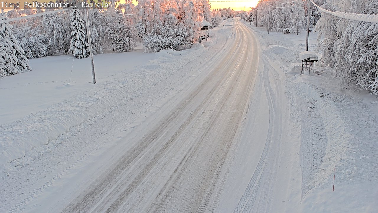 Weather Camera Image Road 5 Pelkosenniemi, Kairala, Pelkosenniemi, Lappi