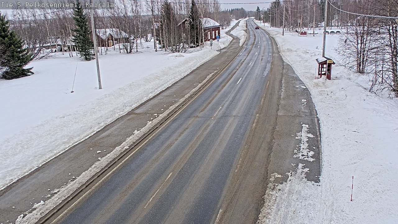 Weather Camera Image Road 5 Pelkosenniemi, Kairala, Pelkosenniemi, Lappi