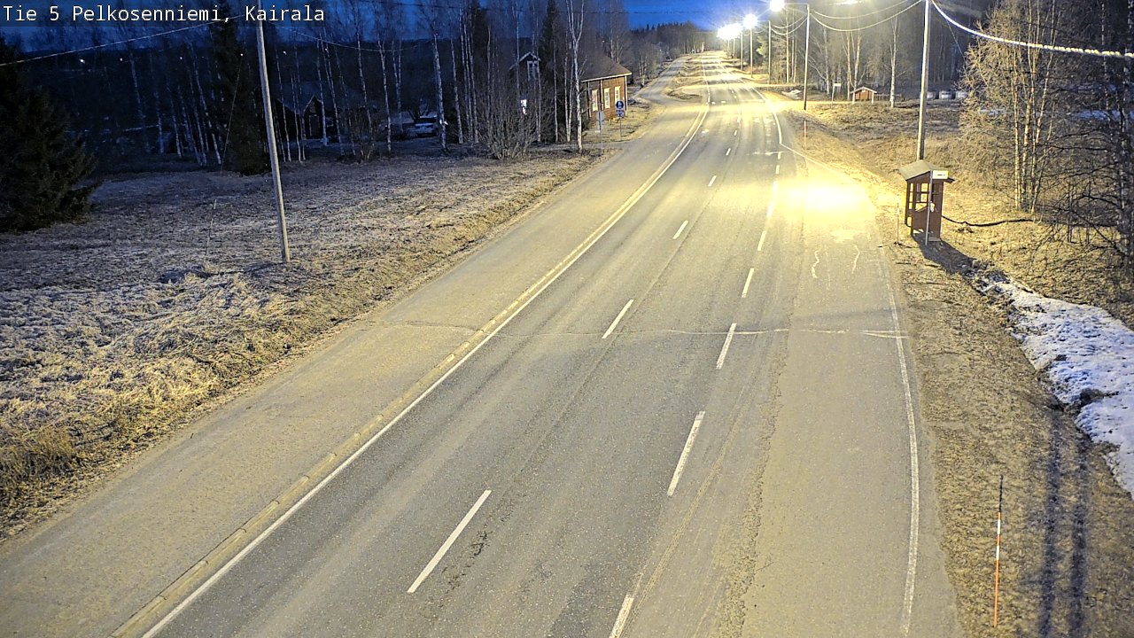 Weather Camera Image Väg 5 Pelkosenniemi, Kairala, Pelkosenniemi, Lappi