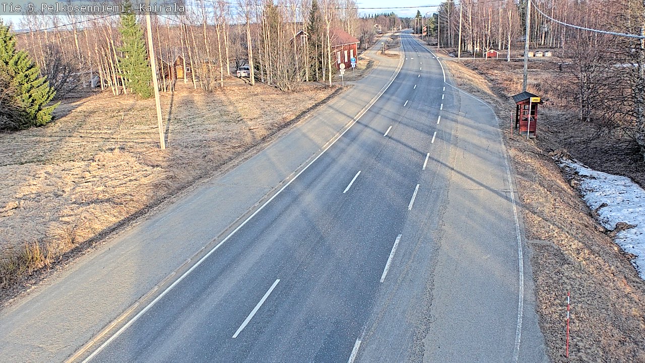 Weather Camera Image Väg 5 Pelkosenniemi, Kairala, Pelkosenniemi, Lappi