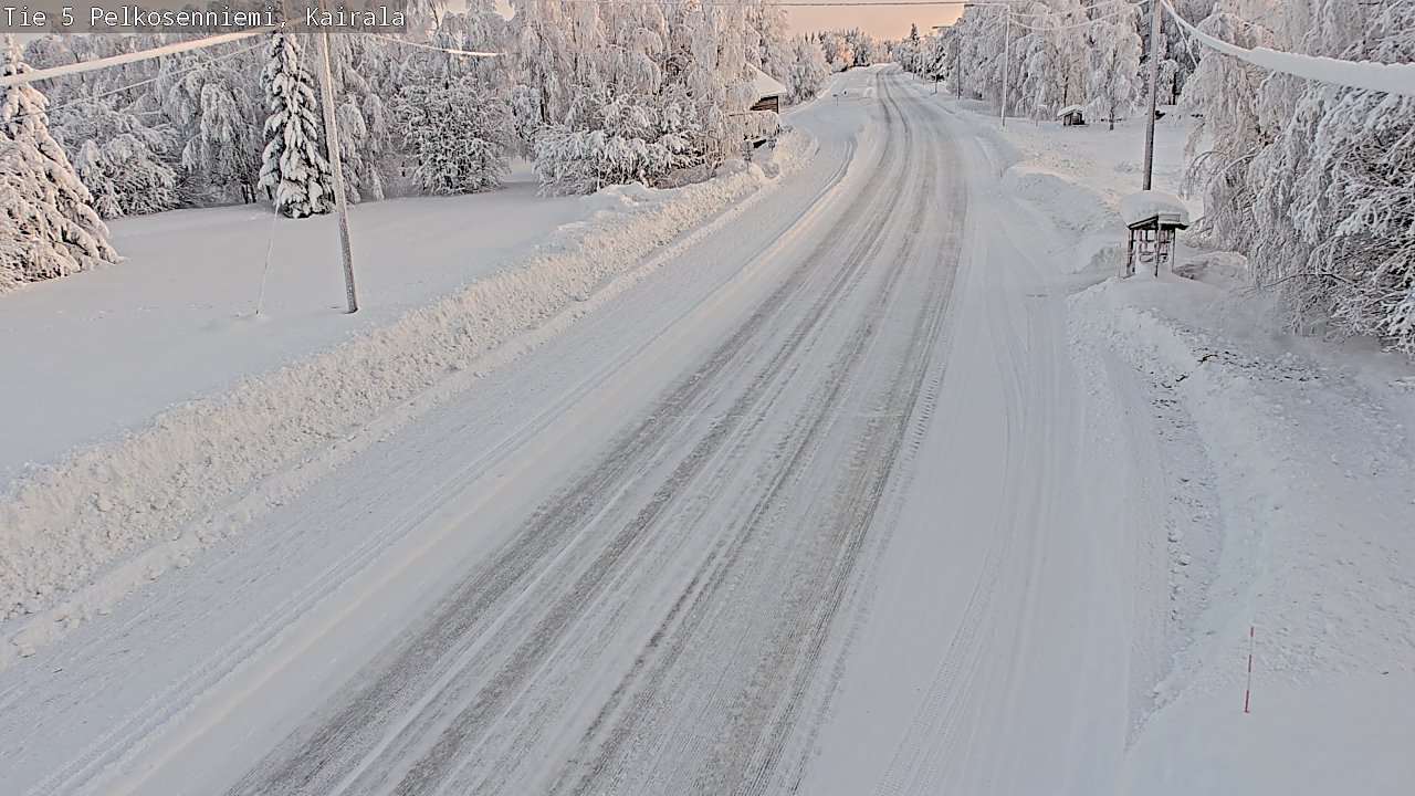 Weather Camera Image Road 5 Pelkosenniemi, Kairala, Pelkosenniemi, Lappi