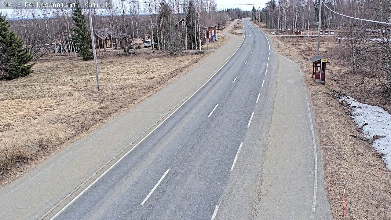 Weather Camera Image Väg 5 Pelkosenniemi, Kairala, Pelkosenniemi, Lappi