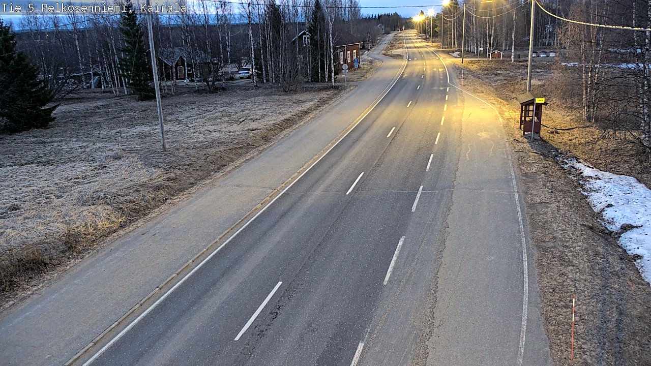 Weather Camera Image Väg 5 Pelkosenniemi, Kairala, Pelkosenniemi, Lappi