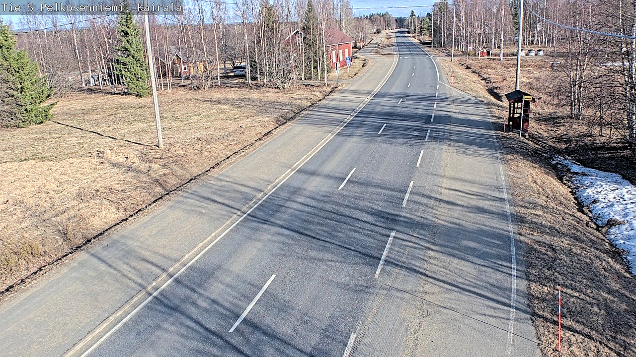 Weather Camera Image Väg 5 Pelkosenniemi, Kairala, Pelkosenniemi, Lappi