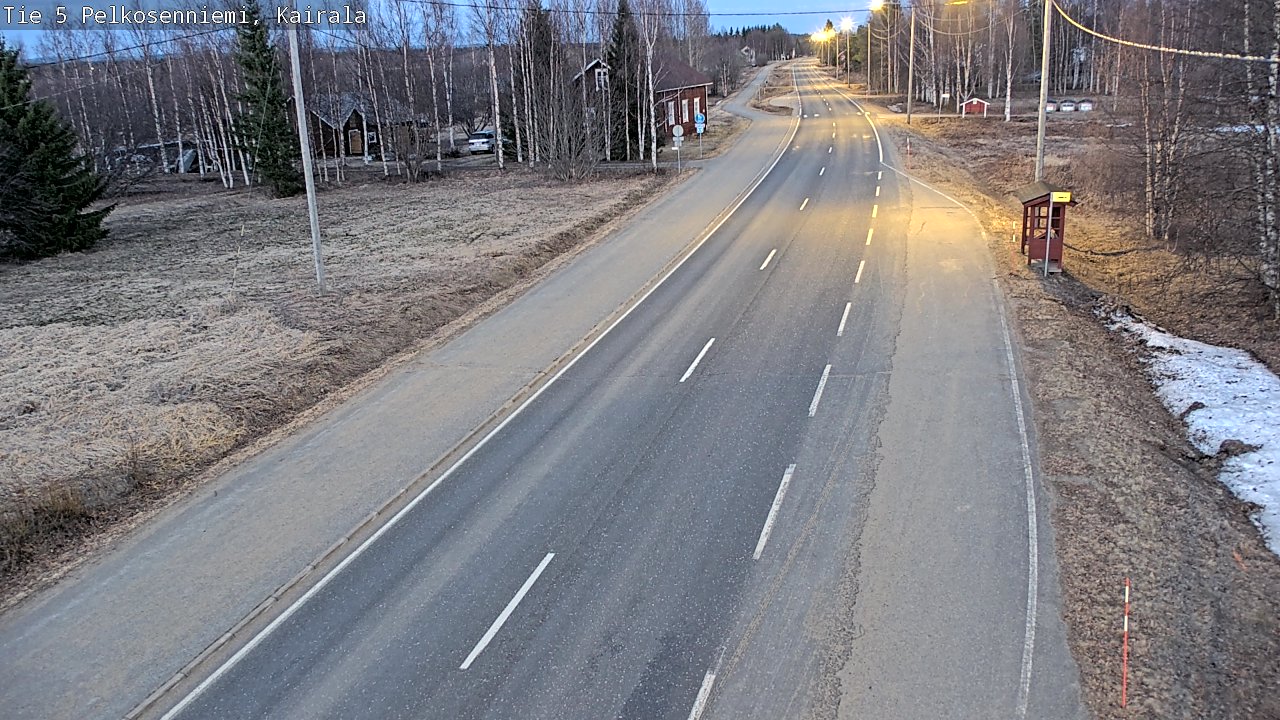Weather Camera Image Road 5 Pelkosenniemi, Kairala, Pelkosenniemi, Lappi
