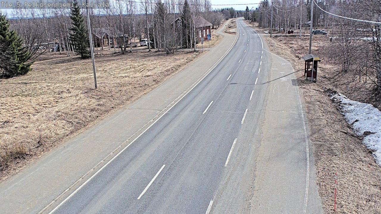 Weather Camera Image Väg 5 Pelkosenniemi, Kairala, Pelkosenniemi, Lappi