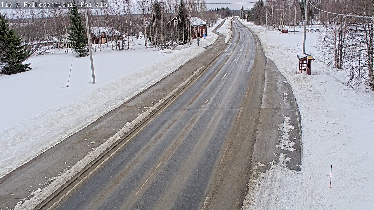 Weather Camera Image Road 5 Pelkosenniemi, Kairala, Pelkosenniemi, Lappi