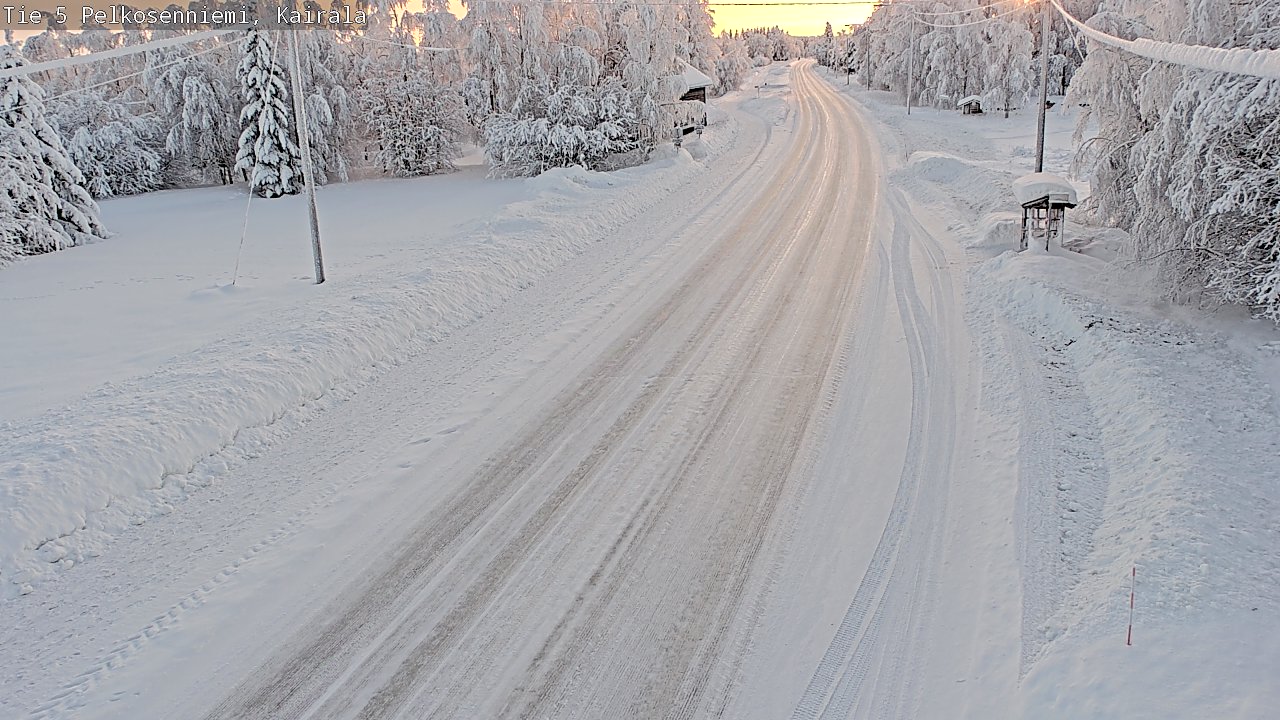 Weather Camera Image Road 5 Pelkosenniemi, Kairala, Pelkosenniemi, Lappi
