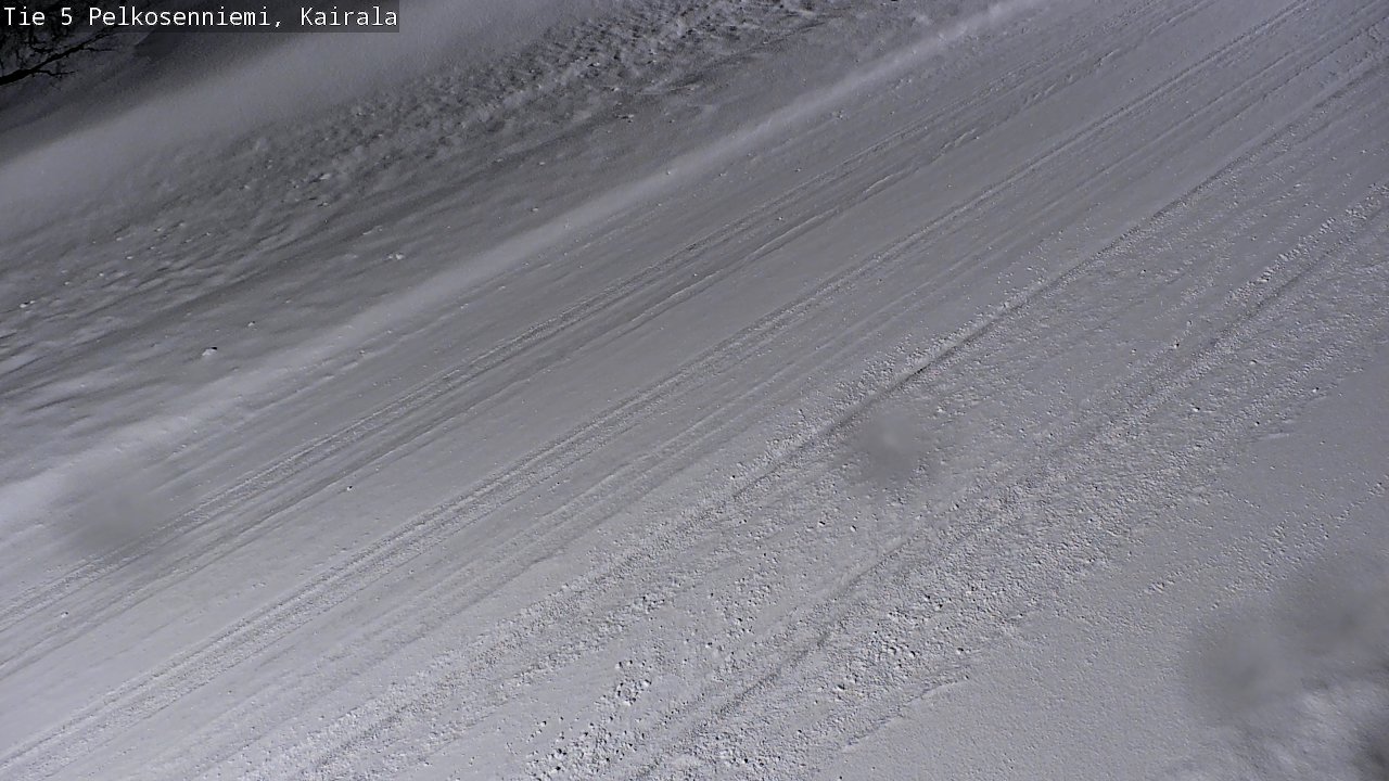 Weather Camera Image Road 5 Pelkosenniemi, Kairala, Pelkosenniemi, Lappi